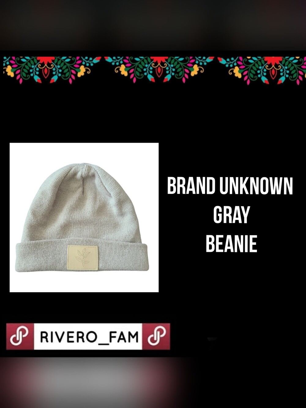 BRAND UNKNOWN |GRAY BEANIE | ONE SIZE